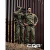 CQR Men’s Long Sleeve Tactical Shirts, Ripstop Military Work Shirts, UPF 50+ Breathable Button Down Outdoor Hiking Shirt(Supervisor Soil Green)