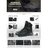 CQR Men’s Military Tactical Boots, Lightweight 6 Inches Hiking Combat Boot Durable Breathable Outdoor Work Motorcycle Footwear(Blockade 6 – Ripstop Black)