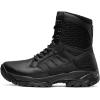 CQR Men’s Military Tactical Boots, Lightweight 6 Inches Hiking Combat Boot Durable Breathable Outdoor Work Motorcycle Footwear(Response 6 With Zipper Black)