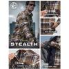 CQR Men’s Plaid Flannel Shirt Jacket, Long Sleeve Soft Warm Sherpa/Quilted Lined Jacket, Outdoor Button Up/Zip-Front Jacket(Stealth Aged Barrel)