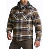 CQR Men’s Plaid Flannel Shirt Jacket, Long Sleeve Soft Warm Sherpa/Quilted Lined Jacket, Outdoor Button Up/Zip-Front Jacket(Stealth Aged Barrel)