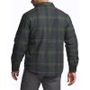 CQR Men’s Plaid Flannel Shirt Jacket, Long Sleeve Soft Warm Sherpa/Quilted Lined Jacket, Outdoor Button Up/Zip-Front Jacket(Stealth Amazon Grey)
