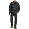 CQR Men’s Plaid Flannel Shirt Jacket, Long Sleeve Soft Warm Sherpa/Quilted Lined Jacket, Outdoor Button Up/Zip-Front Jacket(Stealth Coal Miner)