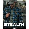CQR Men’s Plaid Flannel Shirt Jacket, Long Sleeve Soft Warm Sherpa/Quilted Lined Jacket, Outdoor Button Up/Zip-Front Jacket(Stealth Forest Oasis)