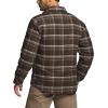 CQR Men’s Plaid Flannel Shirt Jacket, Long Sleeve Soft Warm Sherpa/Quilted Lined Jacket, Outdoor Button Up/Zip-Front Jacket(Stealth Hickory Green)