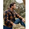 CQR Men’s Plaid Flannel Shirt Jacket, Long Sleeve Soft Warm Sherpa/Quilted Lined Jacket, Outdoor Button Up/Zip-Front Jacket(Wool Jk Buffalo Brown Plaid)