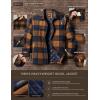 CQR Men’s Plaid Flannel Shirt Jacket, Long Sleeve Soft Warm Sherpa/Quilted Lined Jacket, Outdoor Button Up/Zip-Front Jacket(Wool Jk Buffalo Brown Plaid)