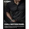 CQR Men’s Polo Shirts, Tactical Short Sleeve Golf Performance Shirts, Lightweight Dry Fit UPF 50+ Pique(Commander Black)