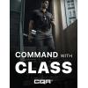 CQR Men’s Polo Shirts, Tactical Short Sleeve Golf Performance Shirts, Lightweight Dry Fit UPF 50+ Pique(Commander Black)