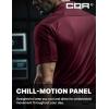 CQR Men’s Polo Shirts, Tactical Short Sleeve Golf Performance Shirts, Lightweight Dry Fit UPF 50+ Pique(Commander Burgundy)