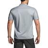 CQR Men’s Polo Shirts, Tactical Short Sleeve Golf Performance Shirts, Lightweight Dry Fit UPF 50+ Pique(Commander Light Grey)