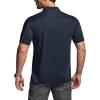 CQR Men’s Polo Shirts, Tactical Short Sleeve Golf Performance Shirts, Lightweight Dry Fit UPF 50+ Pique(Commander Police Navy)