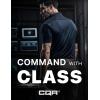 CQR Men’s Polo Shirts, Tactical Short Sleeve Golf Performance Shirts, Lightweight Dry Fit UPF 50+ Pique(Commander Police Navy)