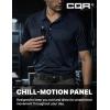 CQR Men’s Polo Shirts, Tactical Short Sleeve Golf Performance Shirts, Lightweight Dry Fit UPF 50+ Pique(Commander Police Navy)