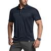 CQR Men’s Polo Shirts, Tactical Short Sleeve Golf Performance Shirts, Lightweight Dry Fit UPF 50+ Pique(Commander Police Navy)