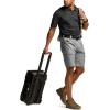 CQR Men’s Polo Shirts, Tactical Short Sleeve Golf Performance Shirts, Lightweight Dry Fit UPF 50+ Pique(Frost Basic Black)