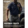 CQR Men’s Polo Shirts, Tactical Short Sleeve Golf Performance Shirts, Lightweight Dry Fit UPF 50+ Pique(Frost Basic Navy)