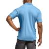 CQR Men’s Polo Shirts, Tactical Short Sleeve Golf Performance Shirts, Lightweight Dry Fit UPF 50+ Pique(Frost Essential Aero Blue)