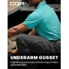 CQR Men’s Polo Shirts, Tactical Short Sleeve Golf Performance Shirts, Lightweight Dry Fit UPF 50+ Pique(Frost Essential Aqua Blue)
