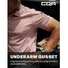 CQR Men’s Polo Shirts, Tactical Short Sleeve Golf Performance Shirts, Lightweight Dry Fit UPF 50+ Pique(Frost Essential Ash Pink)