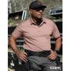CQR Men’s Polo Shirts, Tactical Short Sleeve Golf Performance Shirts, Lightweight Dry Fit UPF 50+ Pique(Frost Essential Ash Pink)