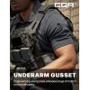 CQR Men’s Polo Shirts, Tactical Short Sleeve Golf Performance Shirts, Lightweight Dry Fit UPF 50+ Pique(Frost Essential Charcoal)