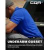 CQR Men’s Polo Shirts, Tactical Short Sleeve Golf Performance Shirts, Lightweight Dry Fit UPF 50+ Pique(Frost Essential Cobalt Blue)