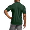 CQR Men’s Polo Shirts, Tactical Short Sleeve Golf Performance Shirts, Lightweight Dry Fit UPF 50+ Pique(Frost Essential Jade Green)