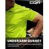 CQR Men’s Polo Shirts, Tactical Short Sleeve Golf Performance Shirts, Lightweight Dry Fit UPF 50+ Pique(Frost Essential Neon Yellow)