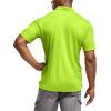 CQR Men’s Polo Shirts, Tactical Short Sleeve Golf Performance Shirts, Lightweight Dry Fit UPF 50+ Pique(Frost Essential Neon Yellow)