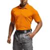 CQR Men’s Polo Shirts, Tactical Short Sleeve Golf Performance Shirts, Lightweight Dry Fit UPF 50+ Pique(Frost Essential Orange)