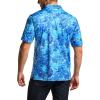 CQR Men’s Polo Shirts, Tactical Short Sleeve Golf Performance Shirts, Lightweight Dry Fit UPF 50+ Pique(Frost Essential Reef)