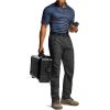 CQR Men’s Polo Shirts, Tactical Short Sleeve Golf Performance Shirts, Lightweight Dry Fit UPF 50+ Pique(Frost Essential Stripe Navy)