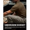 CQR Men’s Polo Shirts, Tactical Short Sleeve Golf Performance Shirts, Lightweight Dry Fit UPF 50+ Pique(Frost Essential Tundra)