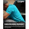 CQR Men’s Polo Shirts, Tactical Short Sleeve Golf Performance Shirts, Lightweight Dry Fit UPF 50+ Pique(Frost Essential Turquoise)