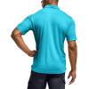 CQR Men’s Polo Shirts, Tactical Short Sleeve Golf Performance Shirts, Lightweight Dry Fit UPF 50+ Pique(Frost Essential Turquoise)