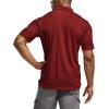 CQR Men’s Polo Shirts, Tactical Short Sleeve Golf Performance Shirts, Lightweight Dry Fit UPF 50+ Pique(Frost Essential Wine)