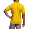 CQR Men’s Polo Shirts, Tactical Short Sleeve Golf Performance Shirts, Lightweight Dry Fit UPF 50+ Pique(Frost Essential Yellow)