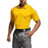 CQR Men’s Polo Shirts, Tactical Short Sleeve Golf Performance Shirts, Lightweight Dry Fit UPF 50+ Pique(Frost Essential Yellow)