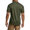 CQR Men’s Polo Shirts, Tactical Short Sleeve Golf Performance Shirts, Lightweight Dry Fit UPF 50+ Pique(Frost Pro Army Green)