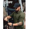 CQR Men’s Polo Shirts, Tactical Short Sleeve Golf Performance Shirts, Lightweight Dry Fit UPF 50+ Pique(Frost Pro Army Green)