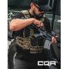 CQR Men’s Polo Shirts, Tactical Short Sleeve Golf Performance Shirts, Lightweight Dry Fit UPF 50+ Pique(Frost Pro Black)