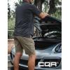 CQR Men’s Polo Shirts, Tactical Short Sleeve Golf Performance Shirts, Lightweight Dry Fit UPF 50+ Pique(Frost Pro Charcoal)