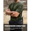 CQR Men’s Polo Shirts, Tactical Short Sleeve Golf Performance Shirts, Lightweight Dry Fit UPF 50+ Pique(Frost Pro Crewneck Army Green)