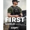 CQR Men’s Polo Shirts, Tactical Short Sleeve Golf Performance Shirts, Lightweight Dry Fit UPF 50+ Pique(Frost Pro Crewneck Army Green)