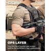 CQR Men’s Polo Shirts, Tactical Short Sleeve Golf Performance Shirts, Lightweight Dry Fit UPF 50+ Pique(Frost Pro Crewneck Khaki)