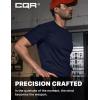 CQR Men’s Polo Shirts, Tactical Short Sleeve Golf Performance Shirts, Lightweight Dry Fit UPF 50+ Pique(Frost Pro Crewneck Police Navy)