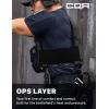 CQR Men’s Polo Shirts, Tactical Short Sleeve Golf Performance Shirts, Lightweight Dry Fit UPF 50+ Pique(Frost Pro Crewneck Police Navy)