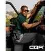 CQR Men’s Polo Shirts, Tactical Short Sleeve Golf Performance Shirts, Lightweight Dry Fit UPF 50+ Pique(Frost Pro Dark Green)