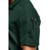 CQR Men’s Polo Shirts, Tactical Short Sleeve Golf Performance Shirts, Lightweight Dry Fit UPF 50+ Pique(Frost Pro Dark Green)